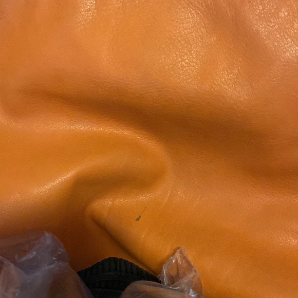 Fendi Big mamma forever leather baguette flap bag orange🍊black gold enamel - Picture 10 of 16